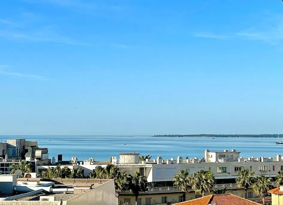 Magnifique 2P Vue Mer Terrasse Parking Juan-les-Pins França