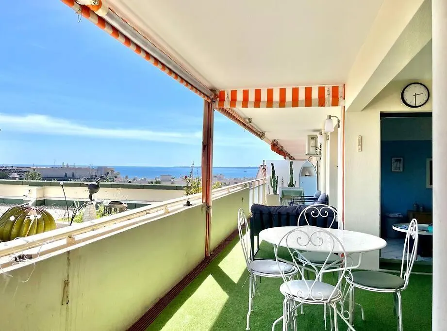 Magnifique 2P Vue Mer Terrasse Parking Juan-les-Pins Apartamento